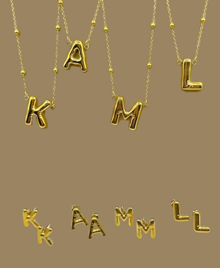 18K Gold Plated Alphabet Jewelry Sets