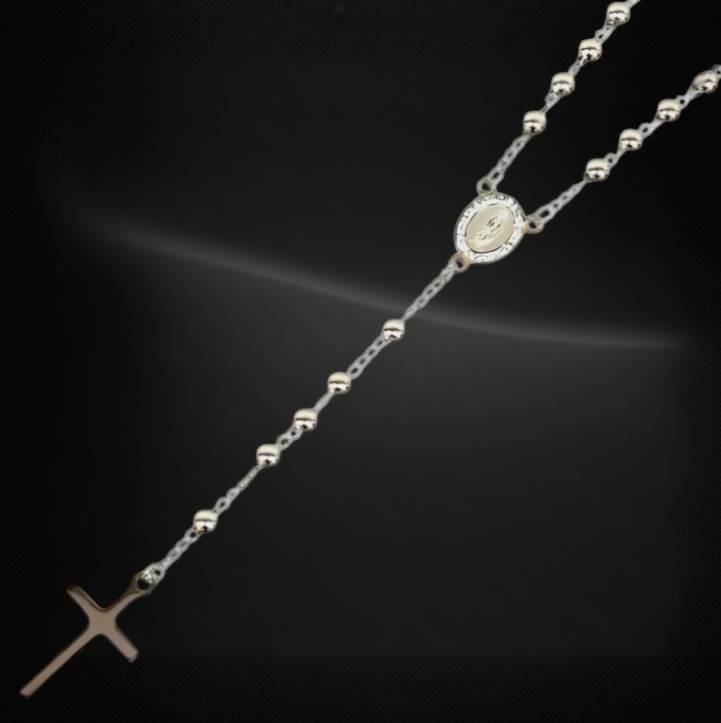 925 Silver Plated Stainless Steel Rosary