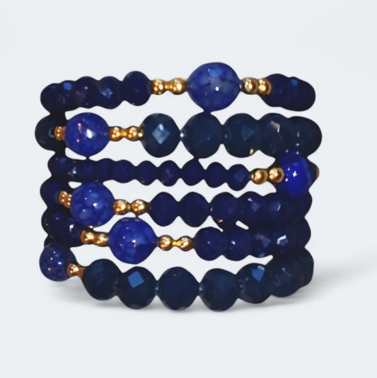 Handmade Navy Elegance Bracelet Set