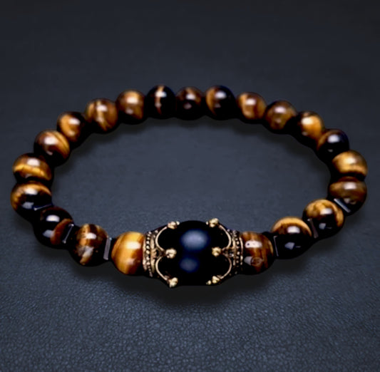 Handmade Crowned Tiger Bracelet