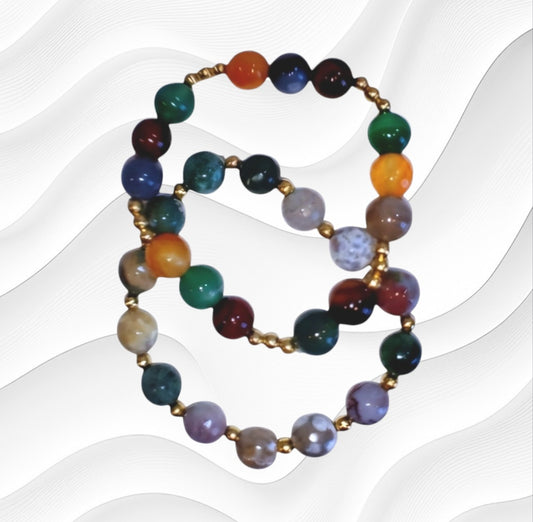 Handmade Wild Earth Natural Agate Set