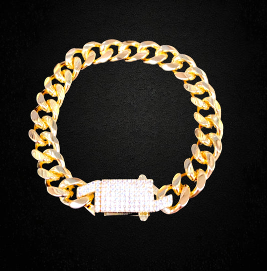 Pulsera Monaco bañada en oro de 18 quilates