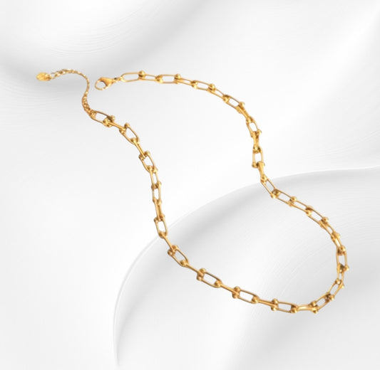 18K Gold Plated Large Link Necklace