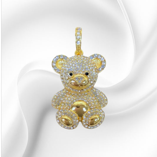 18K Gold Plated Small Teddy Bear Pendant