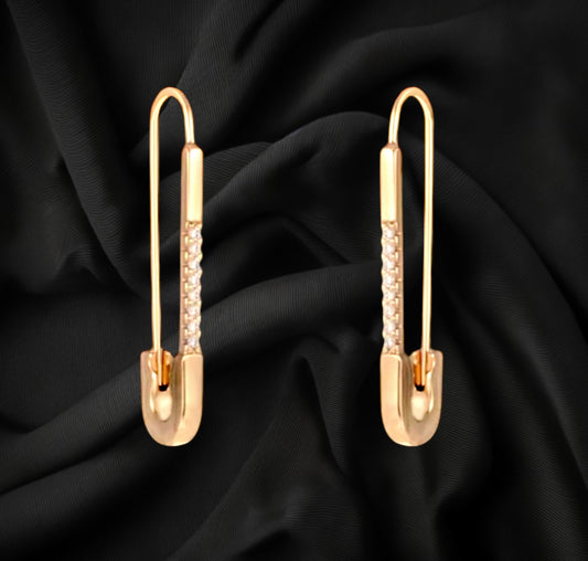 Gold Paperclip Earrings