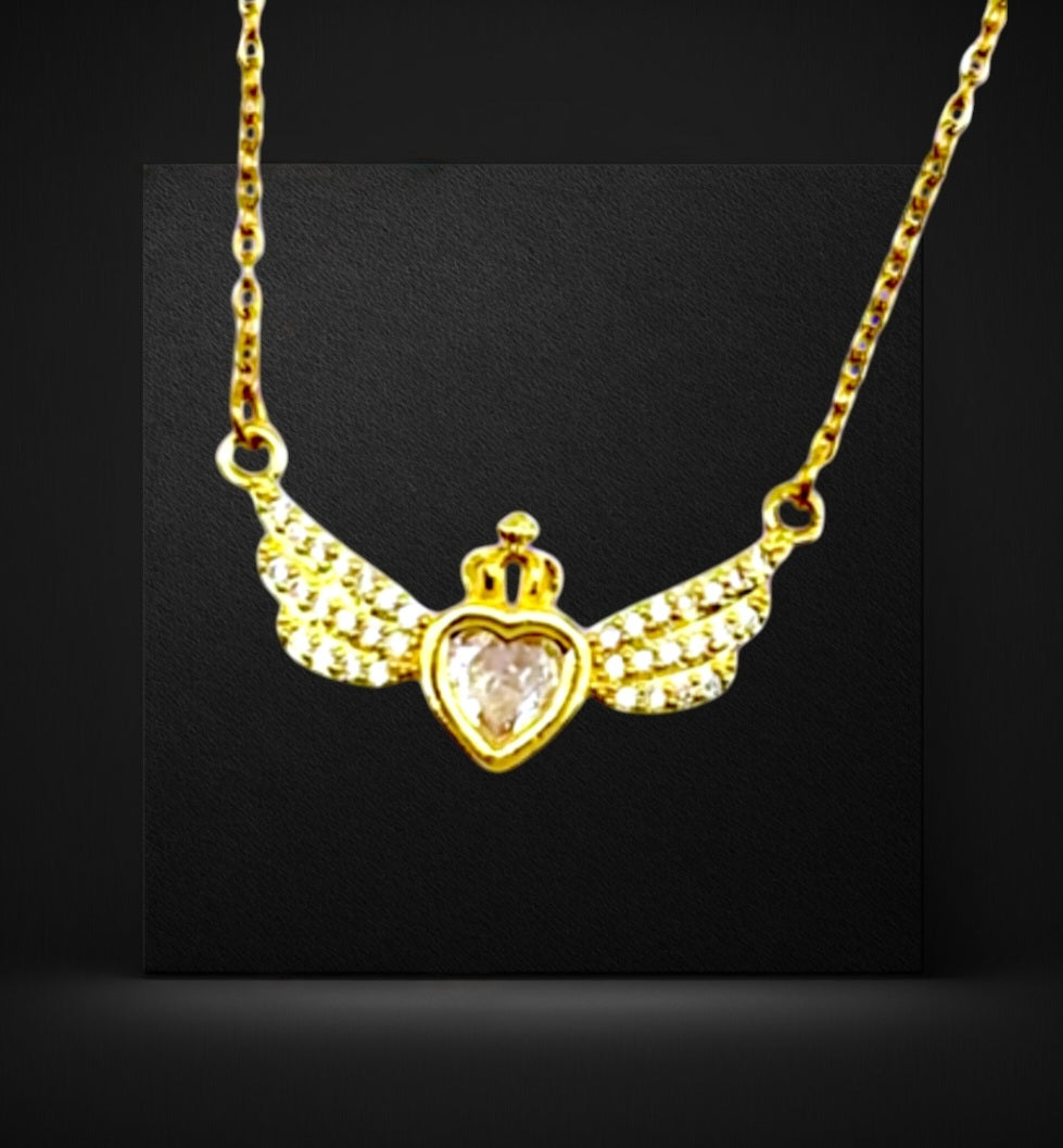 Monarch Angel Heart Necklace