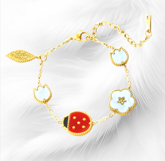 Gold Ladybug Bracelet