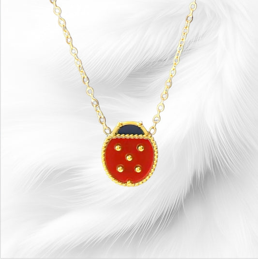 Gold Ladybug Necklace