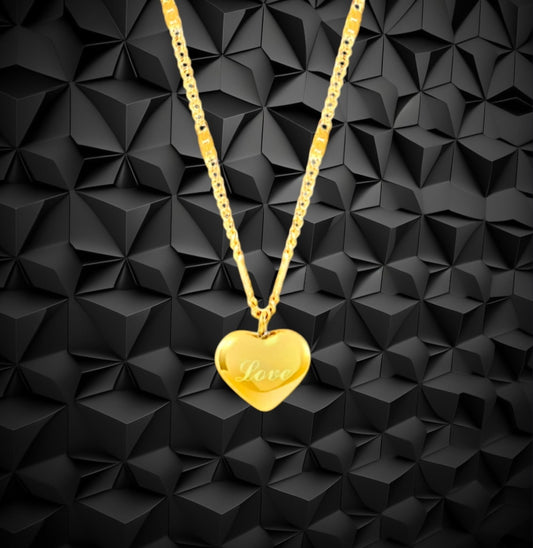 Gold Love Heart Necklace