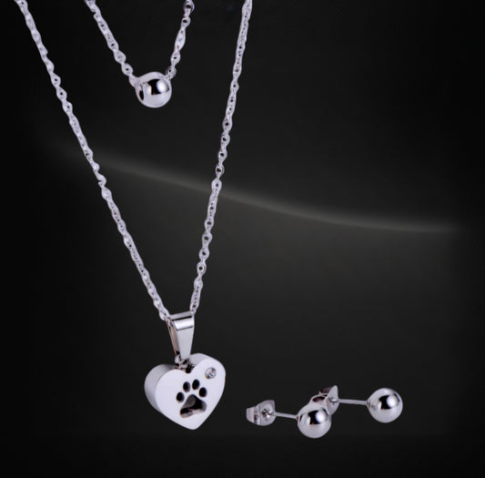 White Gold Puppy Love Set