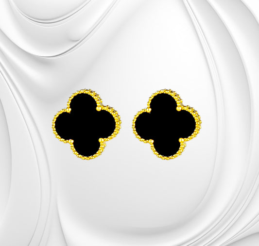 18K Gold Plated Clover Earrings