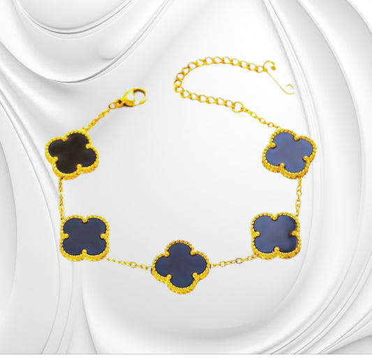 18K Gold Plated Clover Bracelet