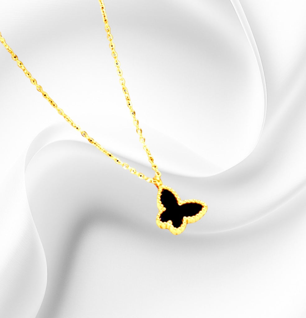 Gold Plated Butterfly Necklace