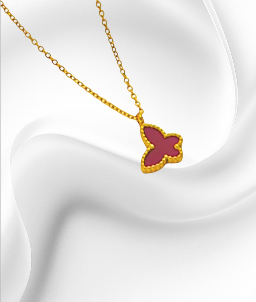 Gold Plated Butterfly Necklace