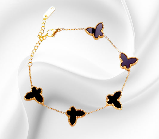 Pulsera mariposa bañada en oro