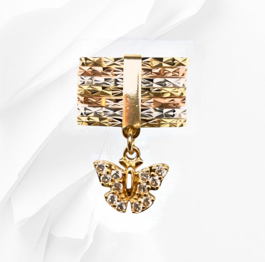 18K Gold Plated Butterfly Seminar Ring