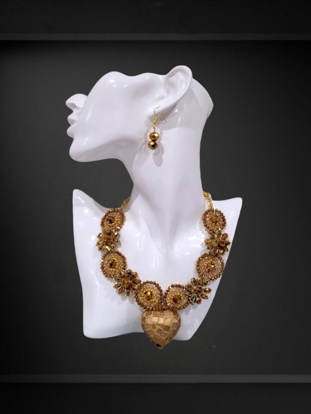 Handmade Love Statement Necklace set